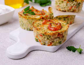 Flans coupe faim aux légumes et son d'avoine