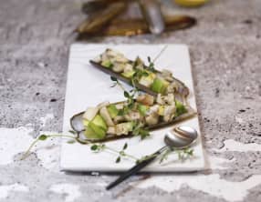 Tartare de couteaux avocat et thym citron