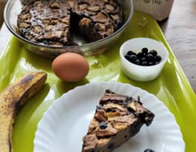 Gâteau myrtilles bananes