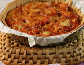 Tarte thon, tomate et moutarde