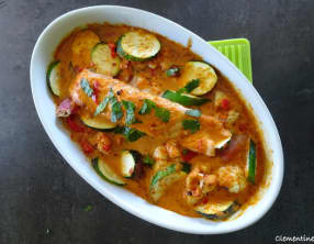 Saumon thaï aux légumes