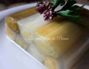 Terrine de poireaux primeurs en vinaigrette