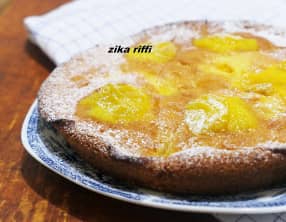 Tarte suisse pêches et prunes