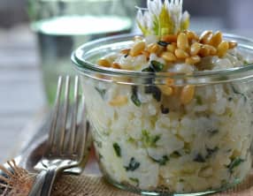 Risotto à l'ail des ours et parmesan