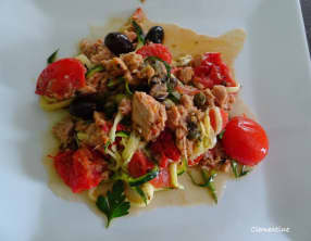 Spaghettis de courgettes au thon