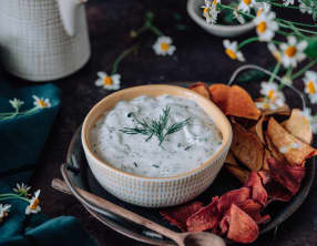Sauce crème de ciboulette pour crudités