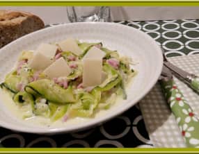 Courgettes à la carbonara