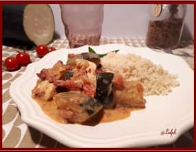 Courgettes, tomates cerises, bacon à la crème