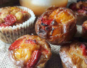Muffins salés poivron chorizo pour l'apéritif