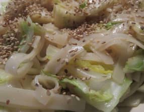 Pâtes au gingembre et Chou Bok
