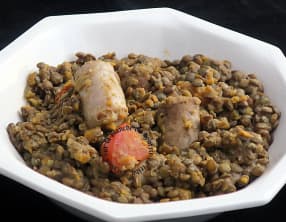 Saucisses et lentilles