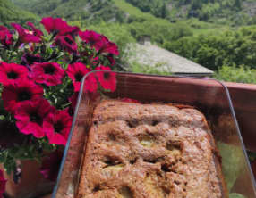 Gâteau pêches bananes