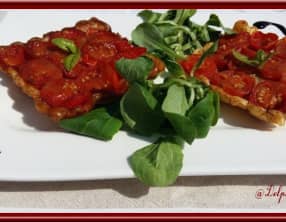 Tartelettes tatin aux tomates cerises et au caramel balsamique