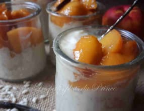 Riz au lait à la pêche