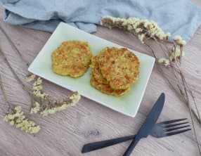 Galettes de courgette et lentilles corail