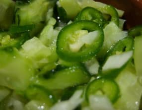 Salade concombre gros piment