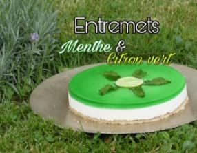 Bavarois citron vert et menthe
