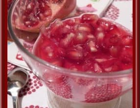 Panna cotta à la coco et grenade