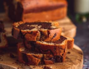 Cake marbré healthy au chocolat noir sans beurre