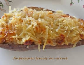 Aubergines farcies au chèvre