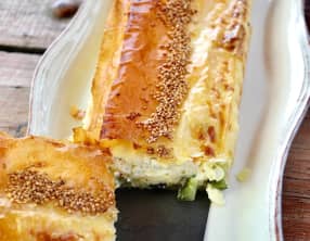 Tourte croustillante courgette et chèvre