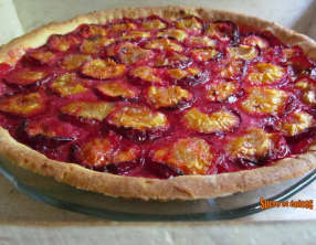 Tarte aux prunes rouges