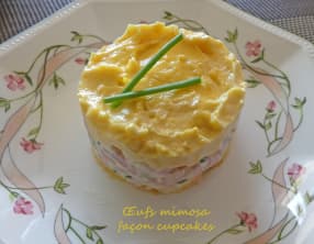 Oeufs mimosa façon cupcakes