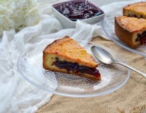 Gâteau basque à  la cerise noire