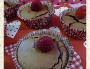 Muffins au chocolat au cœur framboise