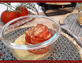 Tomates gratinées à la cancoillotte