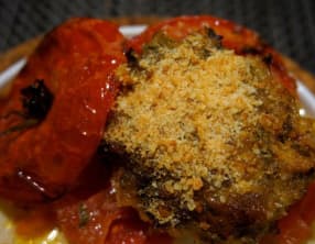 Tomates farcies au veau gratinées