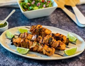 Brochettes de dindon façon margarita avec lime et tequila