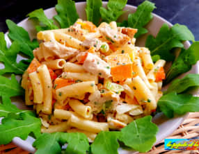 Salade de macaronis à la volaille parfumée