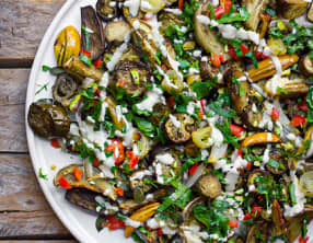 Salade d'aubergines rôties