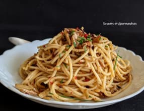 Spaghetti aux sardines fumées