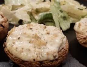 Champignons farcis au four