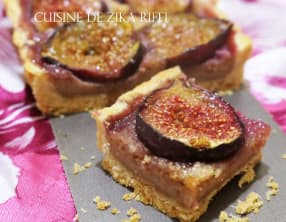 Tarte figues fraîches, crème aux noix et aux amandes