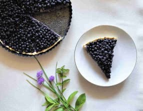 Tarte aux myrtilles et crème d'amande