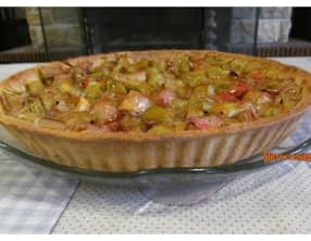 Tarte simple à la rhubarbe