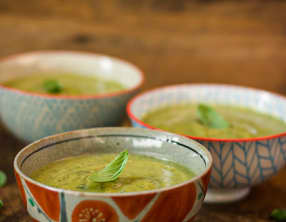 Soupe de courgettes au basilic