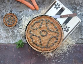 Quiche carotte tofu fumé