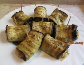 Roulés d'aubergines au thon et mozzarella