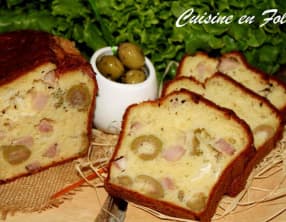 Cake olive, jambon et chèvre