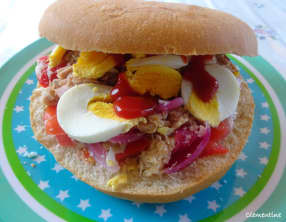 Sandwich salade thon et œuf