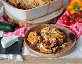 Crumble niçois à la crème de chèvre frais