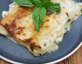 Lasagnes courgettes chèvre et basilic