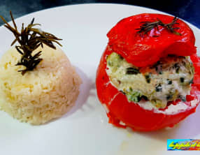 Tomates farcies au poisson