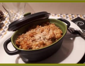 Gratin de coquillettes à la fondue de poireaux