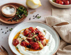 Tomates cerise rôties au four