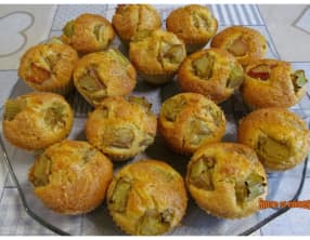 Muffins à la rhubarbe